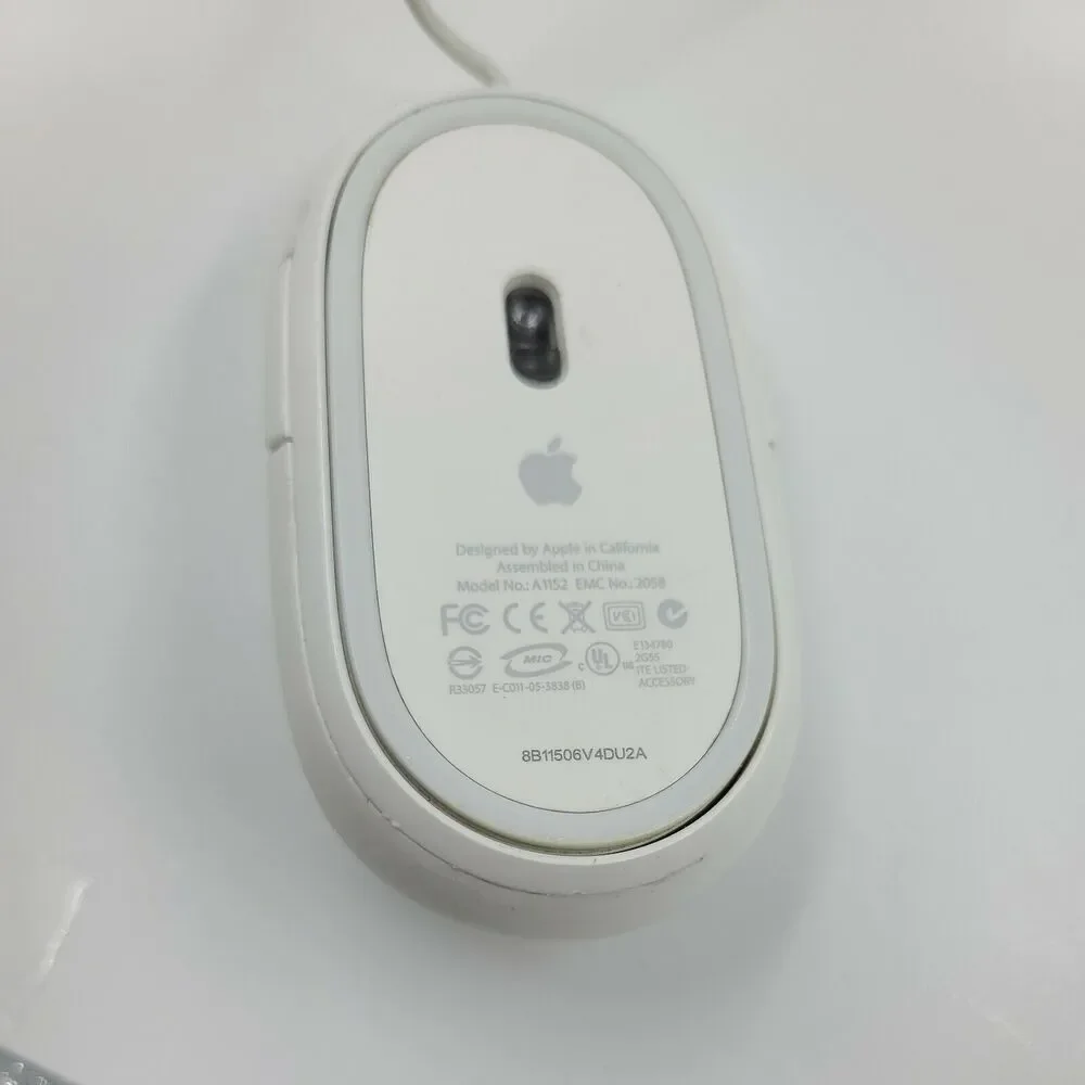 Apple MB112LL/B Optical Wired Mouse With Box - Tested And Works